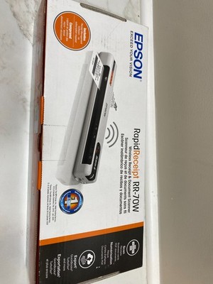 New Epson RapidReceipt RR-70W Wireless Duplex Portable Mobile Document Scanner