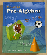 McDougal Littell Pre-Algebra Hardcover Textbook 2005 ISBN 9780618250035