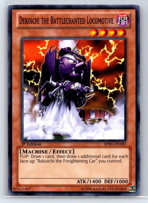 Dekoichi the Battlechanted Locomotive BP01-EN189 YuGiOh Battle Pack: Epic Dawn trading card — raw and PSA graded price guide
