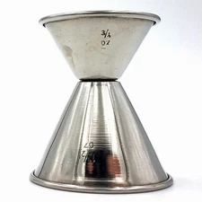 Spill-Stop 100-15 Jigger 3/4 oz. & 1.5 oz. Stainless Steel Bartender Bar Tool...