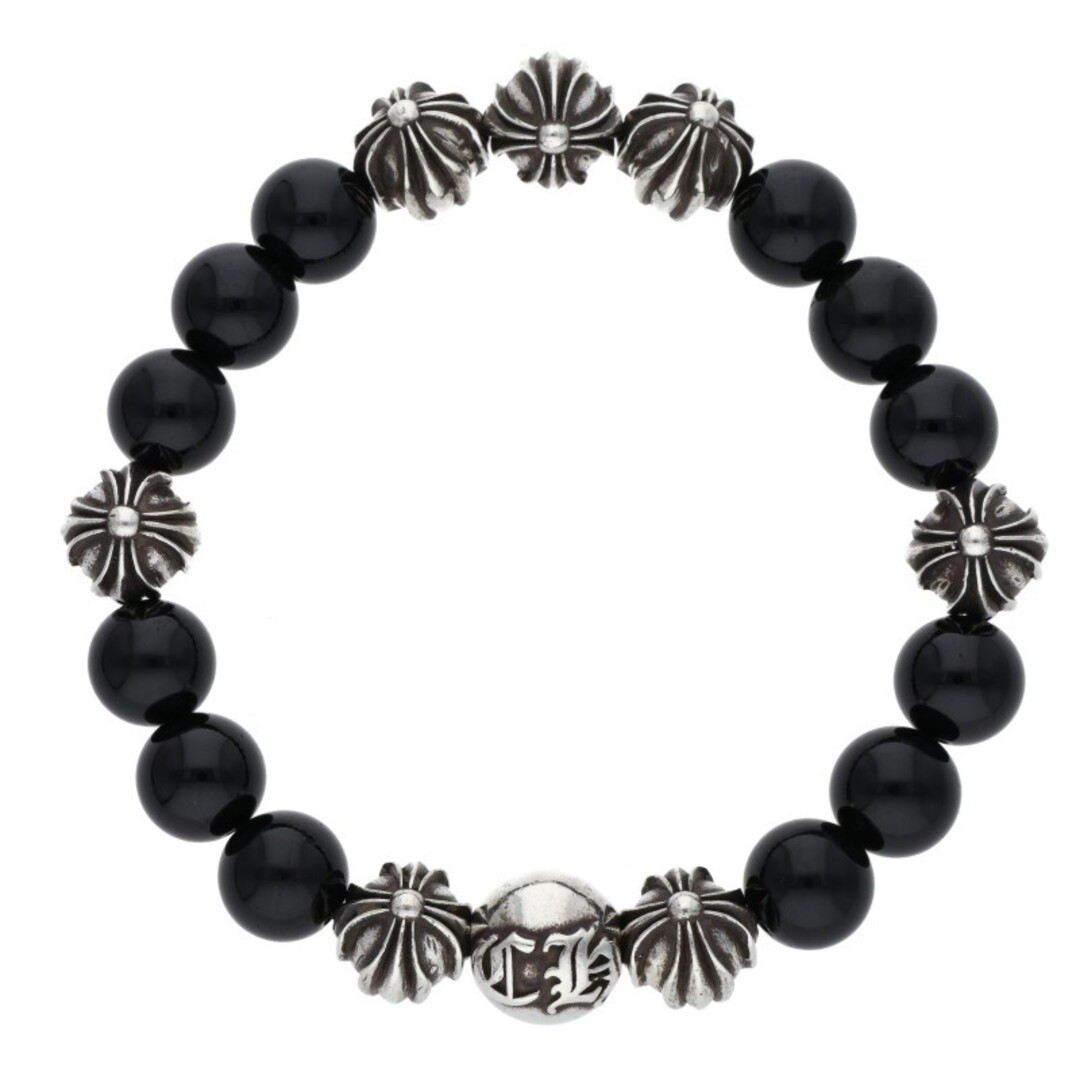 Chrome Hearts 10mm BEAD Bracelet BEAD10mm Black Tourmaline Men Used c144bef92b01 thumbnail 2