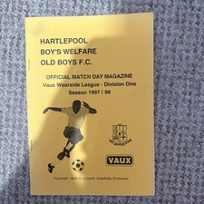 HARTLEPOOL BOY'S WELFARE FC v ANNFIELD PLAIN  VAUX WEARSIDE LEAGUE  1997 - 98