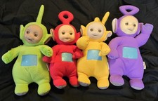 Vintage Teletubbies Plush Set 4 Tinky Winky Dipsy Laa-Laa Po Stuffed Toys