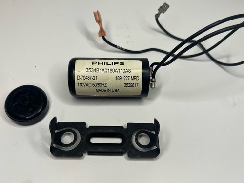 Hobart 070487 - 00021 Philips Motor Capacitor 50 / 60 Hz With Mount & End Cap