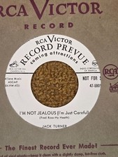 45 RPM Jack Turner RCA DJ 5901 I'm Not Jealous BOPPER M-