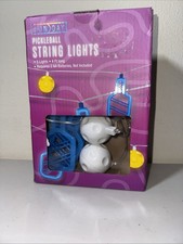 Pickle Ball Novelty String Lights Strand of 5 Lights 4ft -by Fun Day. New In Box