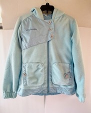 Columbia Kids Girls Size 10/12 Youth Jacket 2 In 1 Reversible Coat Blue Fleece