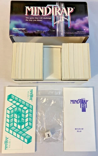 MindTrap Card Game Mind Trap 1996 VTG 90s Brain Teaser Thinking Word Puzzle