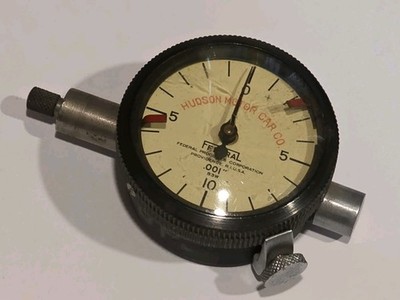 Vtg. Federal ''Hudson Motor Car Co.'' B3W Dial Indicator .001''  circa  1930s-1950s