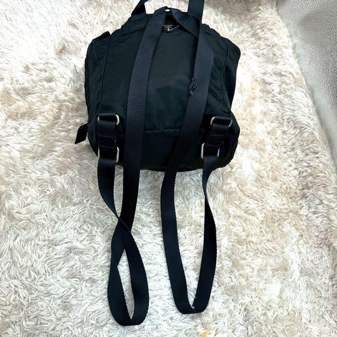 PRADA Triangle Logo Backpack Silver Hardware Nylo… - image 24