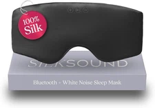 SilkSound 100% Mulberry Silk Bluetooth Sleep Mask, Skin-Friendly Sleeping Eyemas