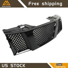 For Nissan Frontier D40 Mesh 2005 06-2008 Glossy Black Front Upper Grill Grille