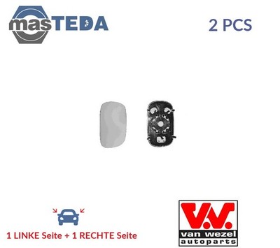 1636830 AUßENSPIEGEL SPIEGELGLAS PAAR VAN WEZEL 2PCS NEU OE QUALITÄT