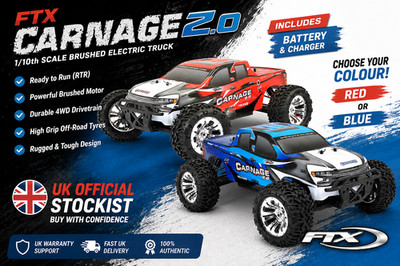 FTX Carnage 2.0 Truck (Rot/Blau wählbar) 1:10 RTR RC Auto 2,4Ghz 4WD Wasserdicht