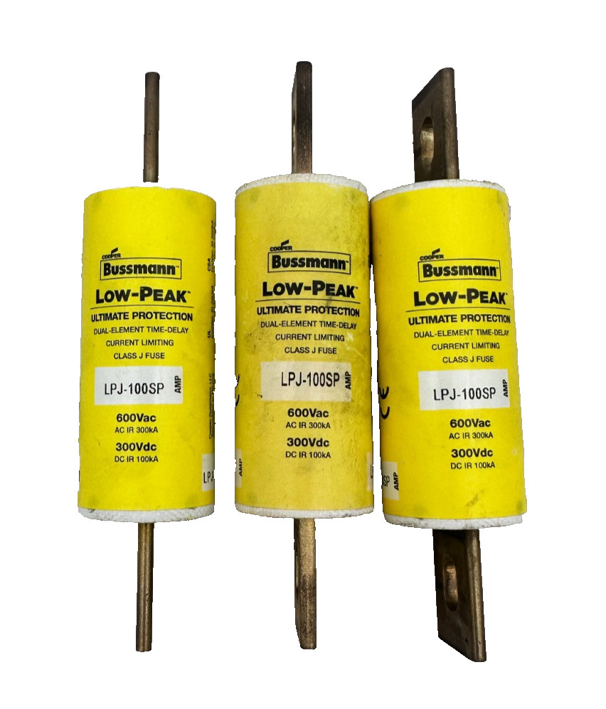 Bussmann LPJ-100SP fusible temporisé double élément pour protection ultime moteurs