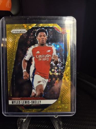 2024-25 Panini Prizm Myles Lewis-Skelly Gold Prizm RC /10 Arsenal Rookie