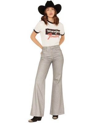 Wrangler X Fender Women's Metallic Wanderer Flare Jeans - 112326259