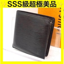 Louis Vuitton Portefeuille Marco Epi Black Bi-fold Wallet Men's