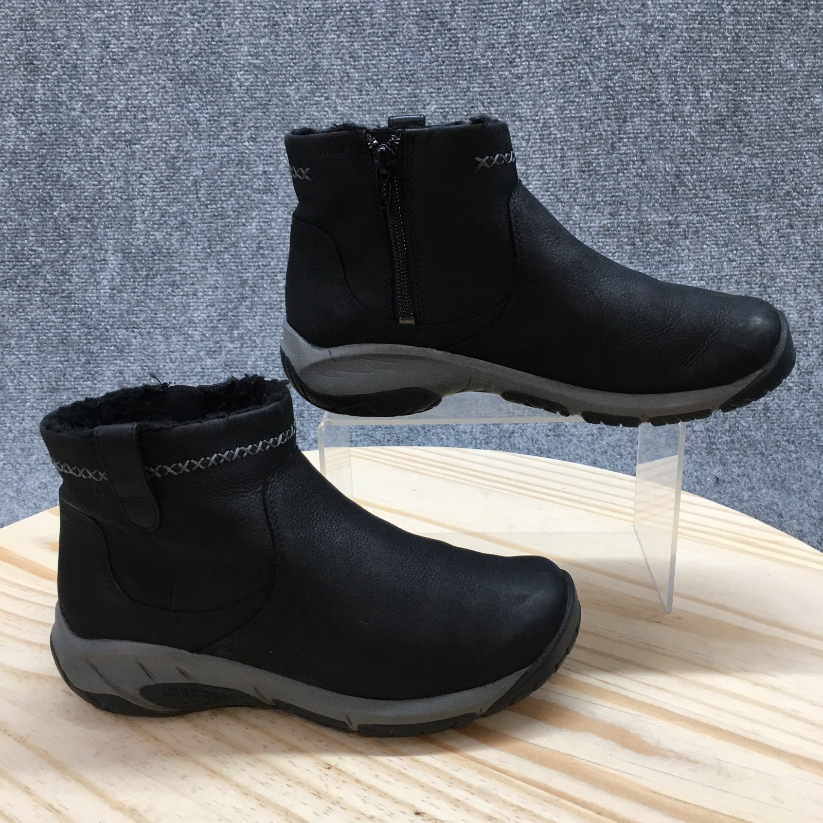 Stivaletti invernali Merrell Boots donna 6 5 Encore 4 bluff zip laterale J003616 neri