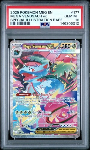 2025 POKEMON MEGA EVOLUTION SPECIAL ILLUSTRATION RARE MEGA VENUSAUR EX PSA 10