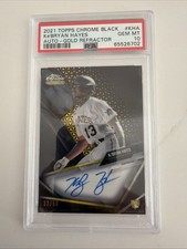 2021 Topps Chrome Black Ke'Bryan Hayes RC Auto Gold Refractor 32/50 PSA 10