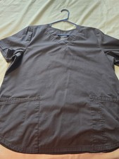 Cherokee Sz XL Gray Scrub Top Shirt 2 Way Stretch Guc