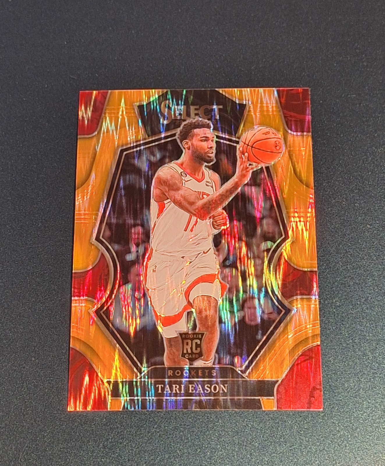 Tari Eason RC 2022-23 Select ORANGE FLASH PRIZM Rookie Card #183 RC Rockets