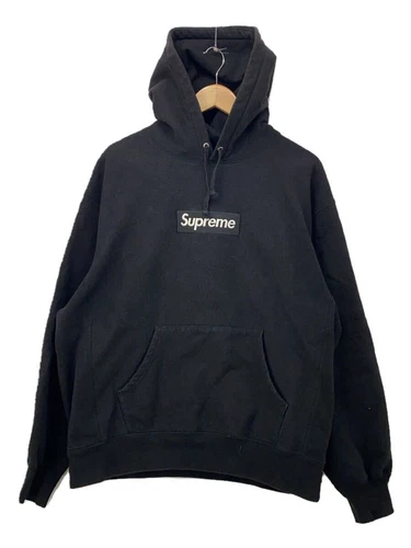 Supreme Felpa con Cappuccio 23AW Box Logo Felpa con Cappuccio M Cotone Nero Sbiadito Usata