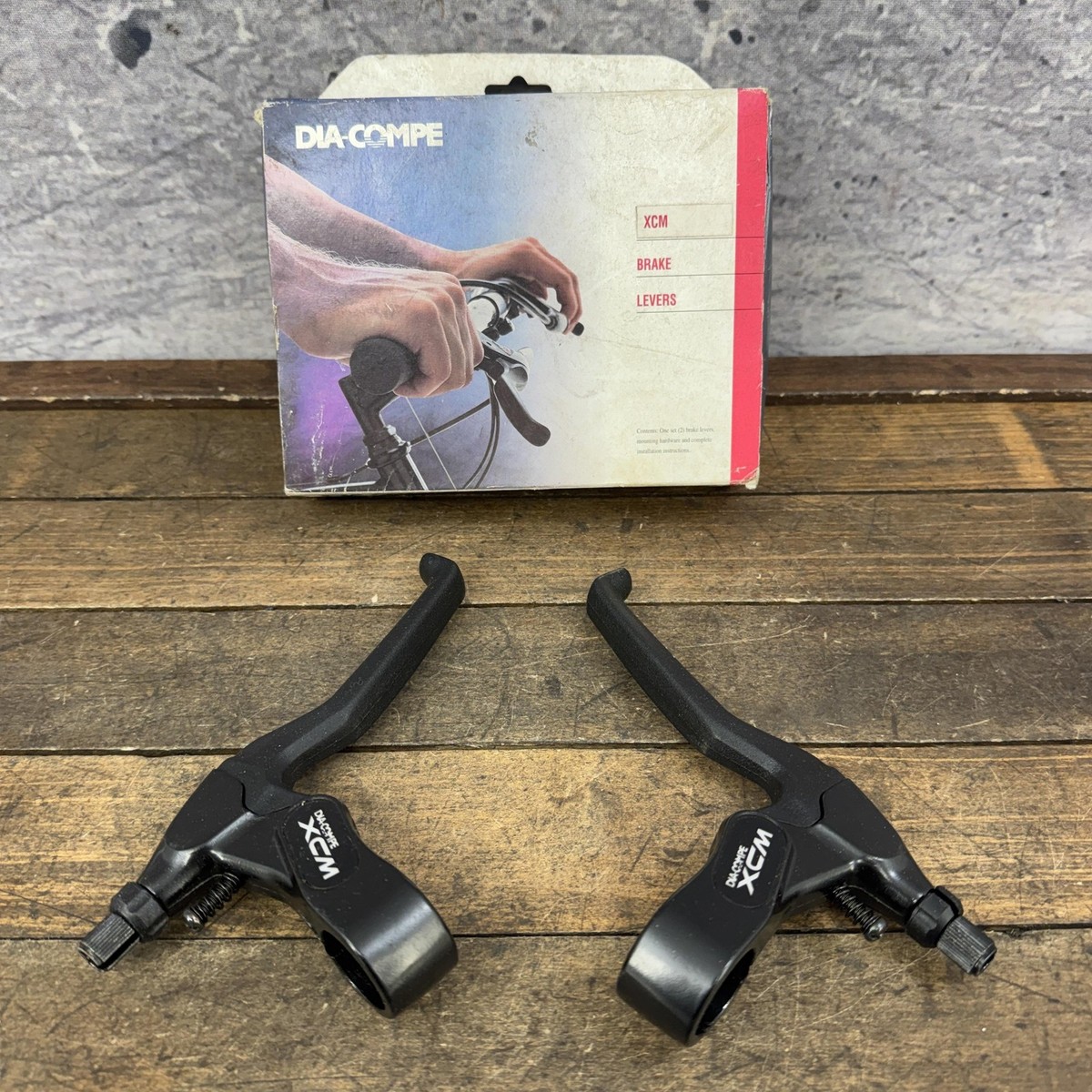 Vintage Dia-Compe XCM Brake Lever Set NOS Black F/R MTB Bike