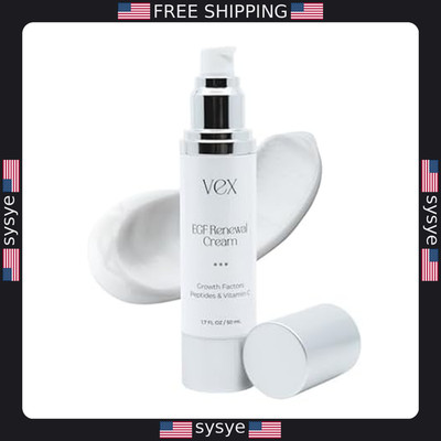 VEX EGF Renewal Cream, Anti-Aging Face Moisturizer with Growth Factors 1.7oz