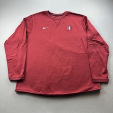 Nike Stanford Cardinal Sweatshirt Mens 2XL Red University Fleece Lined Pullover