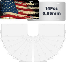 14 Pcs Sublimation License Plate Blanks for Heat Transfer Vinyl, Pesonalized Pic