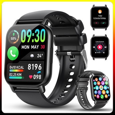Smartwatch Damen mit Telefonfunktion Sprachassistent Schrittzähler Fitnessuhr