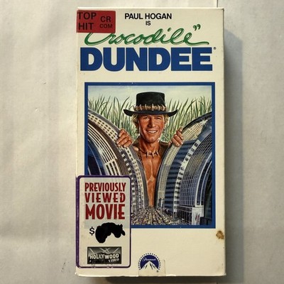 Crocodile Dundee VHS Tape Paul Hogan 1986 Paramount Previously Viewed PG-13