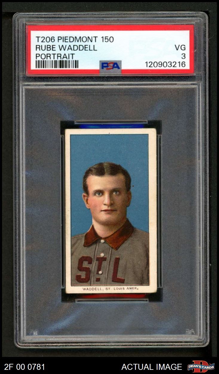 1909 T206 Rube Waddell Portrait Browns HOF VARIATION PSA 3 - VG