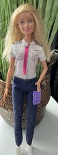 Mattel Barbie Blonde Airline Pilot Doll Good Condition