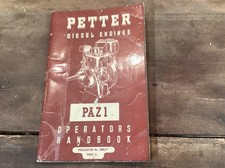 PETTER •DIESEL ENGINES PAZ1 OPERATORS HANDBOOK. PUBLICATION No. 2086/9 PRICE 5/-