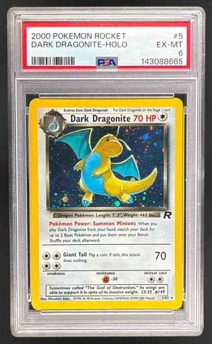 2000 Pokemon Team Rocket 5 Dark Dragonite Holo PSA 6 143088685
