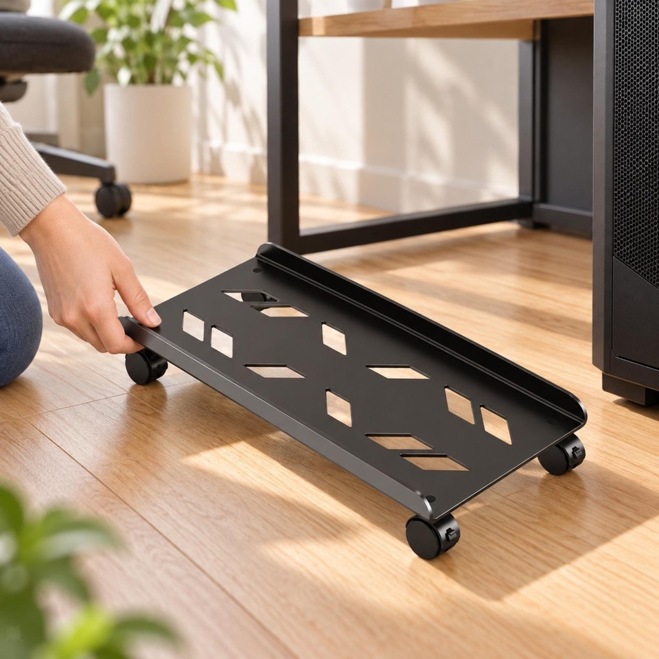 Computer Structure Stand with Caster Wheels Anti Ventilated System Unit ...