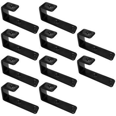 10 Pcs Bunk Bed Ladder Hooks, Heavy Duty Black Coated Metal Hooks for 25mm In...