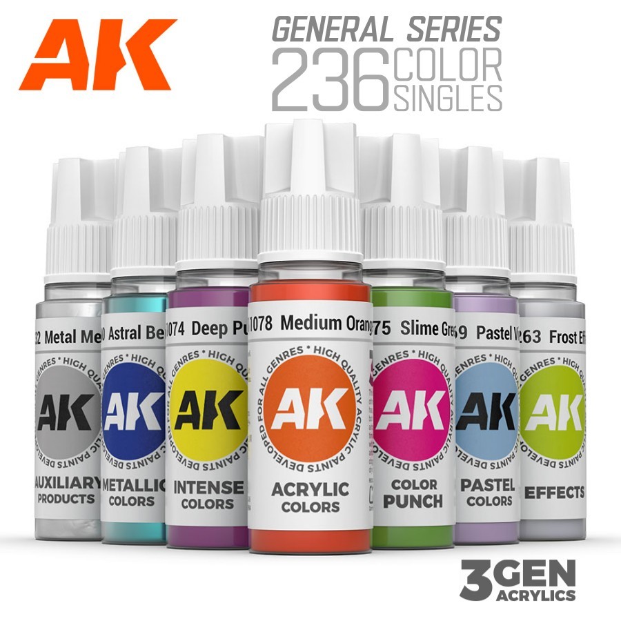 AK Interactive: GENERAL Series Paints – Acrylic Color Model Paint