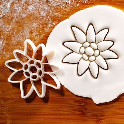 Edelweiss Flower Cookie Cutter -Swiss mountain alps wedding favor alpine wedding