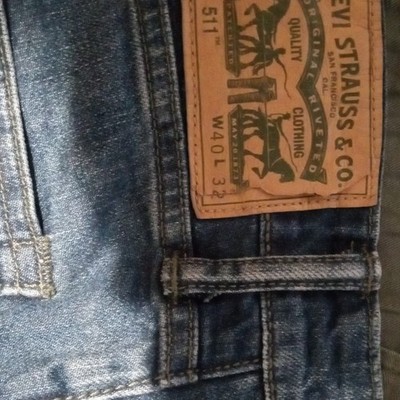 Levi's Slim Fit Blue Denim Jeans, Medium Wash, 5-Pocket, Button Zip, Men's