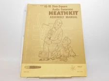 Audio Generator Heathkit Manual IG-18 Sine-Square w/ Schematics (original)