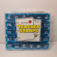 Learning Resources Set Of 30 Teacher Stamps LER 0678 W/ Case