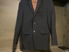 395 Jos A Bank Mens BLACK PIN STIPE Slim Fit Wool Suit Jacket SportCoat SIZE 40