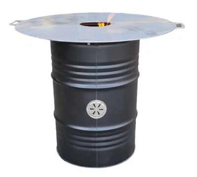 Komplettset Feuertonne Feuerplatte 100cm Grilltonne Plancha Feuerkorb Grill Set