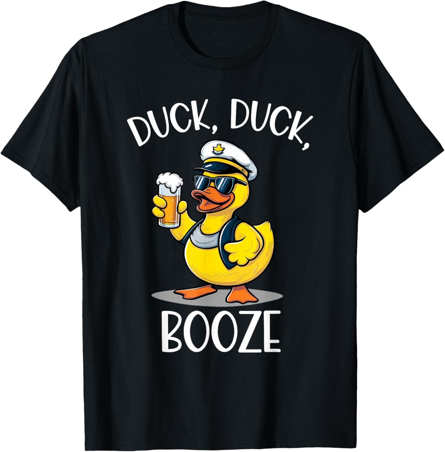 Funny Duck Duck Booze Beer Cruise Rubber Duck T-Shirt Hoodie