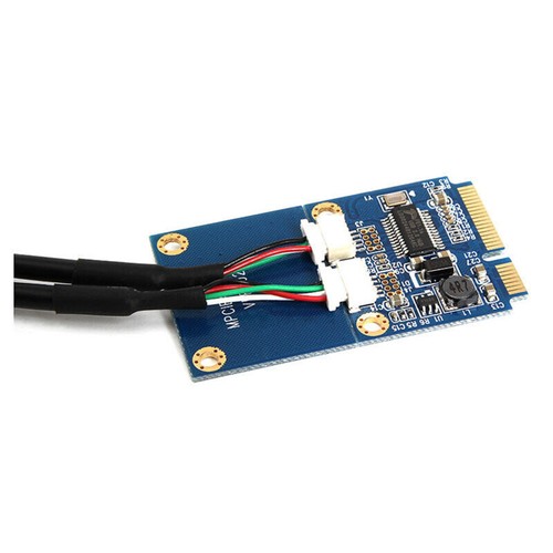 Mini PCI-E to USB Adapter mPCIe to 5 Pin 2 Ports Dual USB2.0 Converter Card C - Photo 11/13