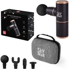 SkyMall Mini Muscle Massage Gun Compact Electric Percussive Muscle Massager Gun